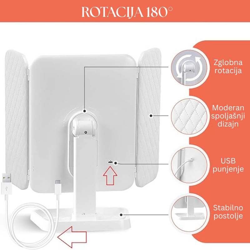 LED ogledalo za šminkanje