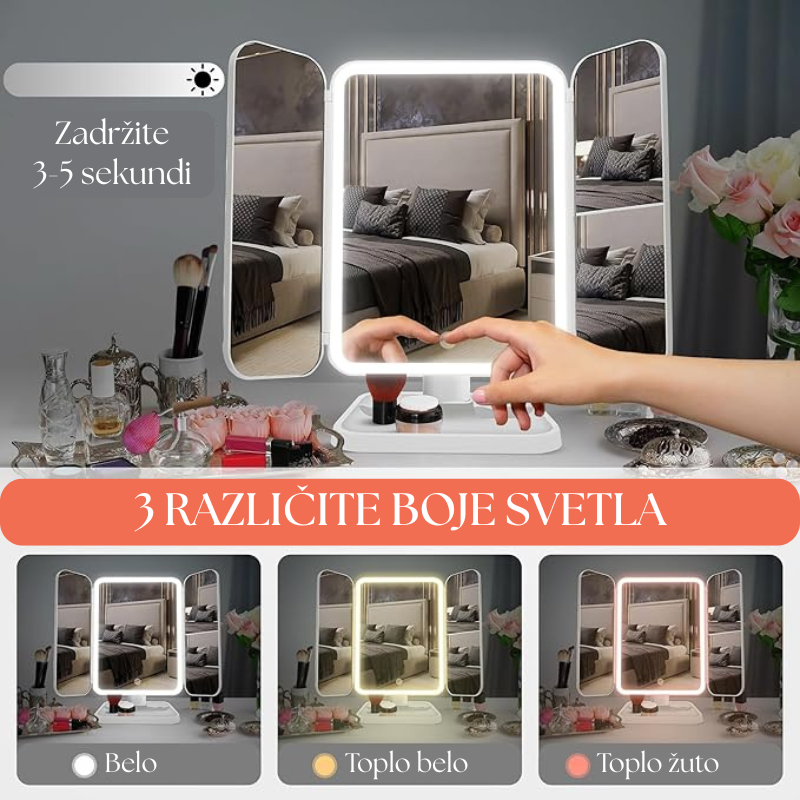 LED ogledalo za šminkanje