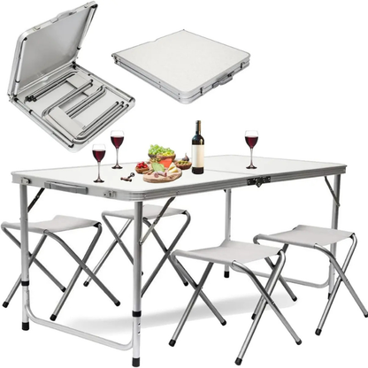 Sklopivi kamp sto sa 4 stolice