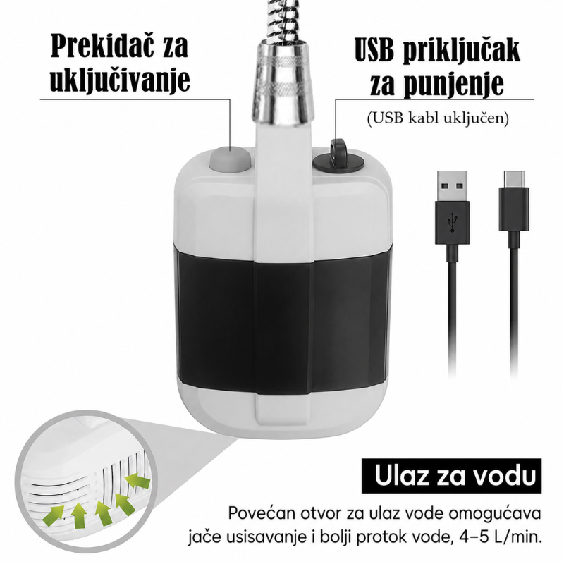 Prenosivi električni tuš