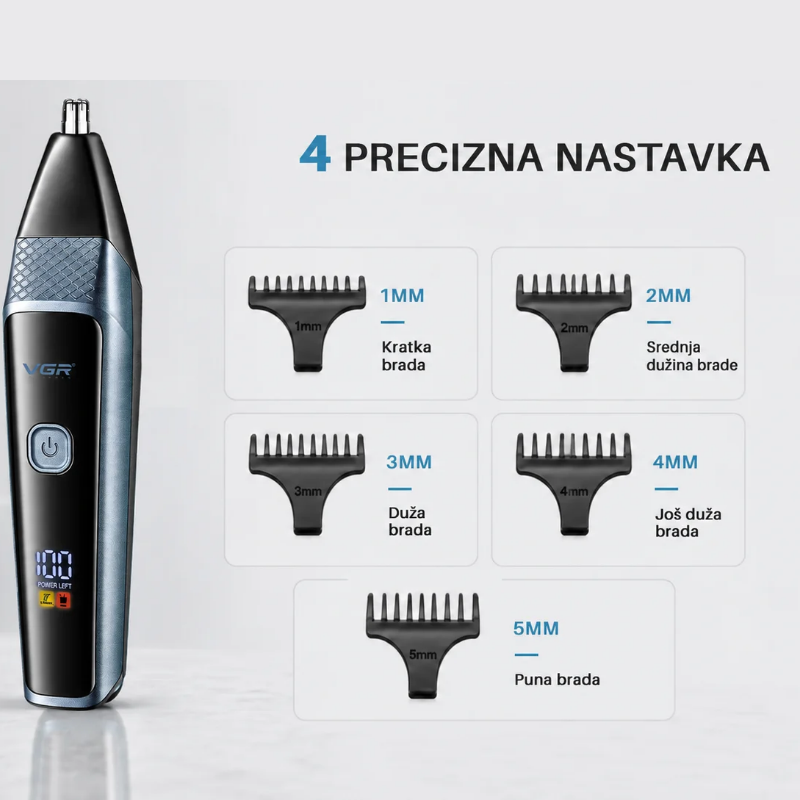Električni trimer i brijač 3u1