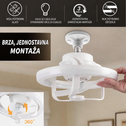 3u1 LED plafonski ventilator